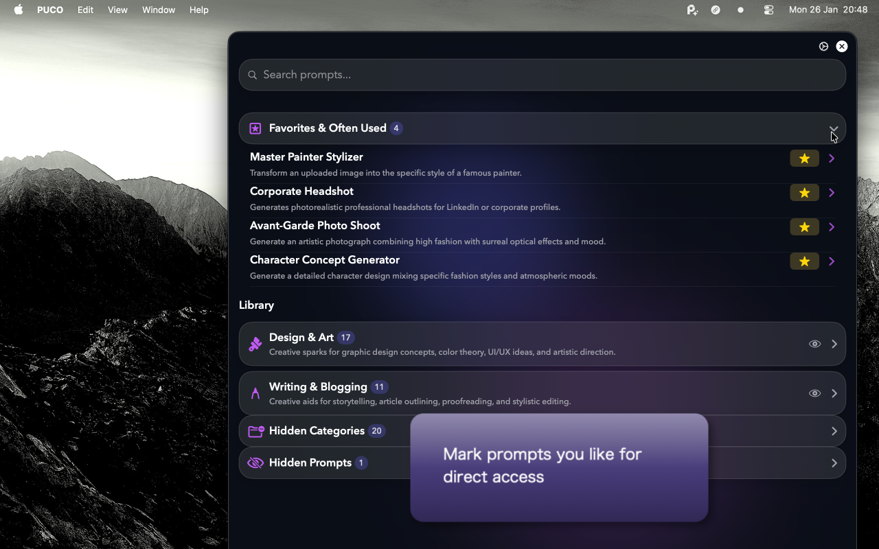 macOS — Quick Access